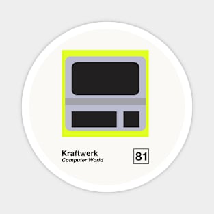 Computer World / Minimalist Style Graphic Artwork Design Magnet